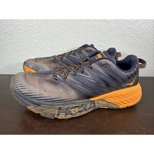 Hoka One One Speedgoat 4 Shoes Mens 11 Blue Orange Trail Running 1106525 BIBM